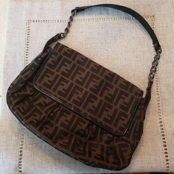 Authentic Fendi B Bis Zucca Canvas - Picture 3 of 14